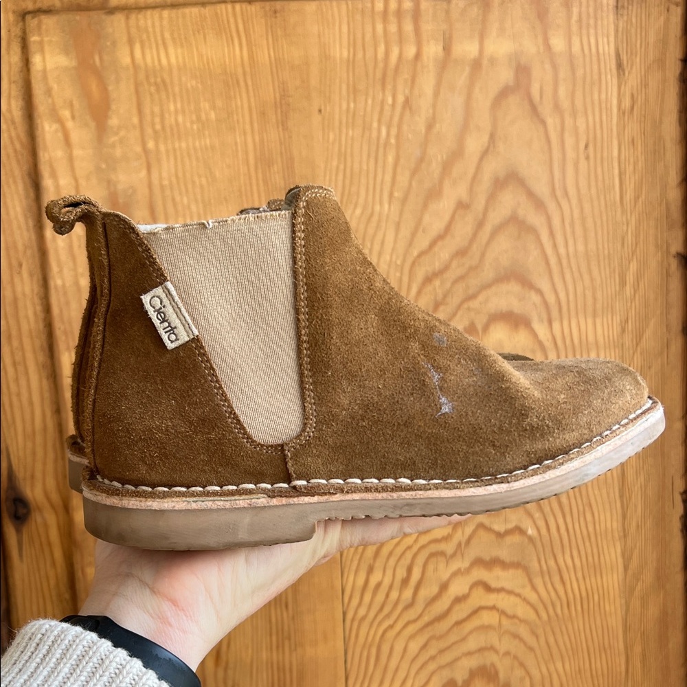 Cienta | Brown Suede Kids Chelsea Boots